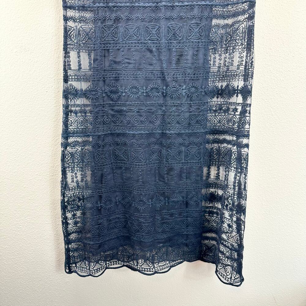 Garnet Hill Lace Dress with Lining Sleeveless Blue Size 2 - Picture 5 of 12